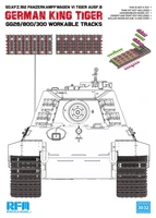 RM-3032  траки наборные  German King Tiger Series Gg26/800/300 Type Workable Tracks  (1:35) 4897062622228