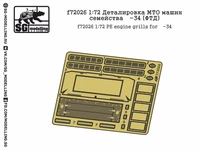 f72026  фототравление  Деталировка МТО машин семейства Танк-34  (1:72) 2000000151168