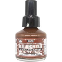 WC03  краска 40мл MR.WEATHERING COLOR WC03 STAIN BROWN 2000002168911