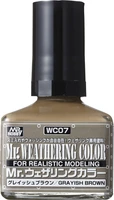 WC07  краска 40мл MR.WEATHERING COLOR WC07 GRAYISH BROWN 2000002087779