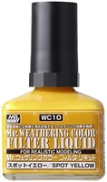 WC10  краска 40мл MR.WEATHERING COLOR WC10 FILTER LIQUID SPOT YELLOW 4973028631098
