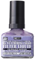 WC11  краска 40мл MR.WEATHERING COLOR WC11 FILTER LIQUID LAYER VIOLET 4973028631104