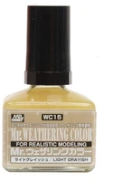 WC15  краска 40мл MR.WEATHERING COLOR WC15 LIGHT GRAYISH 4973028504774