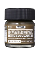 WP01  краска 40мл MR.WEATHERING COLOR WP01 MUD BROWN 4973028630831