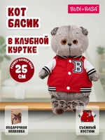 Кот Басик в клубной куртке 25 см 702739036
