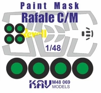KAV M48 069  инструменты для работы с краской  Окрасочная маска на Rafale C/M (Revell)  (1:48) 2000000237558