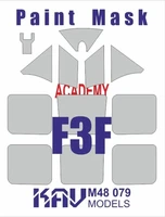 KAV M48 079  инструменты для работы с краской  Окрасочная маска на Grumman F3F (Academy)  (1:48) 2000002171607