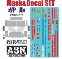KAV P35 005  декали  Mask &amp; Decal SET Ур@л-4320 (Звезда)  (1:35) 2000000194684