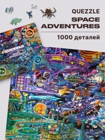 Пазл-игра Quezzle Космические Приключения 1000 деталей 994675377