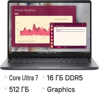 Ноутбук Dell Pro 14 PC14250, 14", IPS, Intel Core Ultra 7 255U 2ГГц, 12-ядерный, 16ГБ DDR5, 512ГБ SSD,  Intel Graphics, Linux,  серый [pro14-7653] 2143108