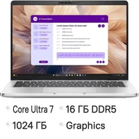 Ноутбук Dell Pro 14 Plus PB14250, 14", IPS, Intel Core Ultra 7 266V 2.2ГГц, 8-ядерный, 16ГБ LPDDR5x, 1ТБ SSD,  Intel Graphics, Linux,  серый [pro14pl-5657] 2154348