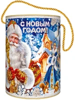 Новогодний подарок Туба-копилка Ажурная 600г 844у