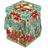 Новогодний подарок Куб Сокровище (картон премиум) 1500г 353у