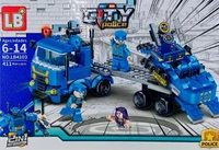 Конструктор Город Полиция: LB4103 LB CITY POLICE, 411 деталей, 2в1 LB4103