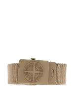 Плетеный ремень с логотипом Stone Island Junior, бежевый 47679043