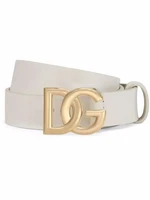 Лакированный ремень с логотипом DG Dolce &amp; Gabbana Kids, белый 47679153