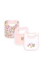 Комплект из трех нагрудников Teddy Bear Moschino Kids, розовый 47683368