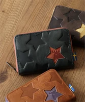 Кошелек-застежка-молния MOZ star★ серия, мини-кошелек, картхолдер, зеленый 48071630
