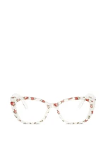 Очки-«Кошачий глаз» с цветочным принтом Dolce &amp; Gabbana Eyewear, белый 44812133