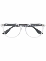 Солнцезащитные очки в круглой оправе черепаховой расцветки Ray-Ban Junior, черный 47680457