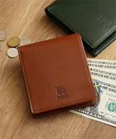 Двустворчатый кошелек Moz NEW SOLID из натуральной кожи, коричневый 48043266