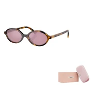 Солнцезащитные очки MIU MIU овальной формы в черепаховой оправе 27984059