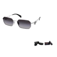 PRADA Прямоугольные солнцезащитные очки, Silver 28008245