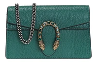 Женская сумка через плечо Gucci Dionysus с декоративной пряжкой, зеленая 4546585