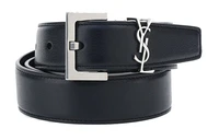 Ремень женский Saint Laurent Cassandre, черный 13987575