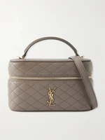 Сумка через плечо Gaby Vanity mini из стеганой кожи SAINT LAURENT, серый 47344411