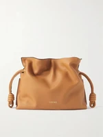 Миниатюрный кожаный клатч Flamenco LOEWE, коричневый 47323640
