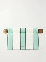 La Plage клатч из полосатого хлопка с кожаной отделкой JACQUEMUS, синий 47324428