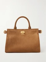 Кожаная замшевая сумка-тоут BURBERRY, коричневый 47338928