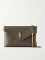 Сумка через плечо Cassandre из текстурированной кожи SAINT LAURENT, коричневый 47344701