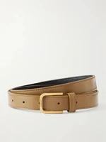 Кожаный ремень SAINT LAURENT, бежевый 47346086