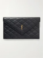 Клатч из кожи Matelassé SAINT LAURENT, черный 47323780