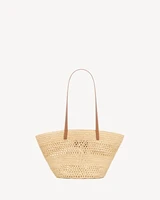 PANIER маленькая из рафии SAINT LAURENT, бежевый 47339836