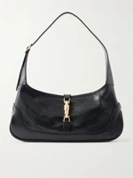Плечевая сумка Jackie Slim из текстурированной кожи GUCCI, черный 47344595