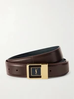 Кожаный ремень SAINT LAURENT, коричневый 47345656