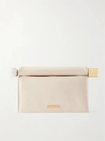 Маленький кожаный клатч Pochette с украшениями JACQUEMUS, белый 47323663