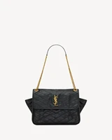 NIKI TRIPOUCH из винтажной кожи SAINT LAURENT, черный 47372854