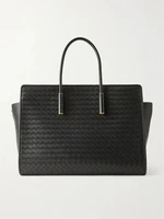 Кожаная сумка-тоут Barbara Intrecciato BOTTEGA VENETA, черный 47338268
