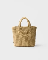 Маленькая вязаная сумка-тоут Prada, коричневый 47339138