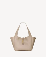 LE 5 À 7 SMALL BEA из зернистой кожи SAINT LAURENT, бежевый 47339768