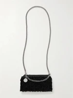Фабричная сумка через плечо Falabella, украшенная пайетками STELLA MCCARTNEY, черный 47350480