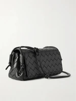 Кожаная сумка через плечо Notturno Intrecciato BOTTEGA VENETA, черный 47352069
