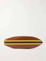 Клатч из кожи с полосками Surfboard STAUD, коричневый 47323787