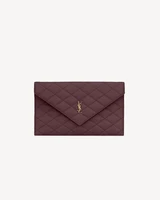 Клатч PARIS из ягнячьей кожи SAINT LAURENT, бордовый 47324333