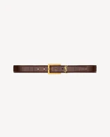 Ремень CASSANDRE из угря SAINT LAURENT, коричневый 47361940
