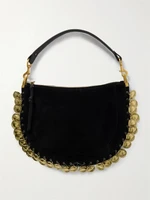 Oskan Soft сумка тоут из замши, отделанная кожей и декорированная, ISABEL MARANT, черный 47350952